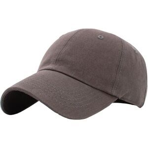 Unisex Dark Grey 100% Cotton Adjustable Streetwear Classic Baseball Dad Hat